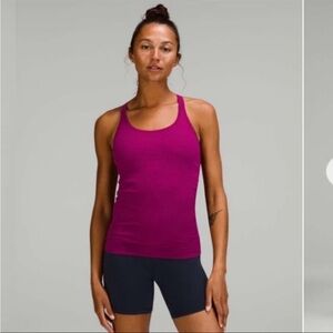GUC Lululemon Ebb to Street Tank Top. Color Magenta Purple. Size 10. Retail $68